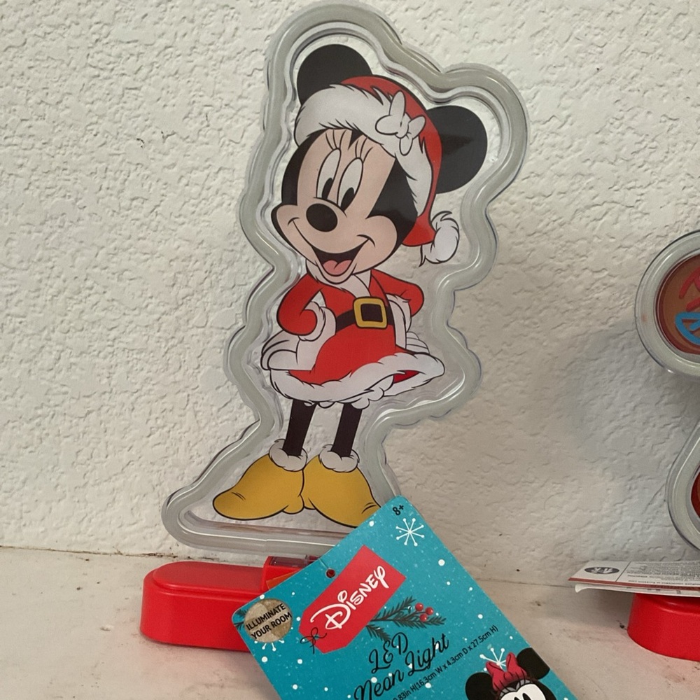 Disney Minnie Mouse Holiday Night Light in Red and White